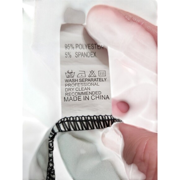 Christmas Holiday Santa Cat Dress Medium Black Halter Silky Fit & Flair C24 - Picture 10 of 11